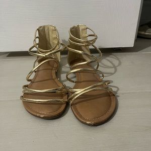 Gold shoes